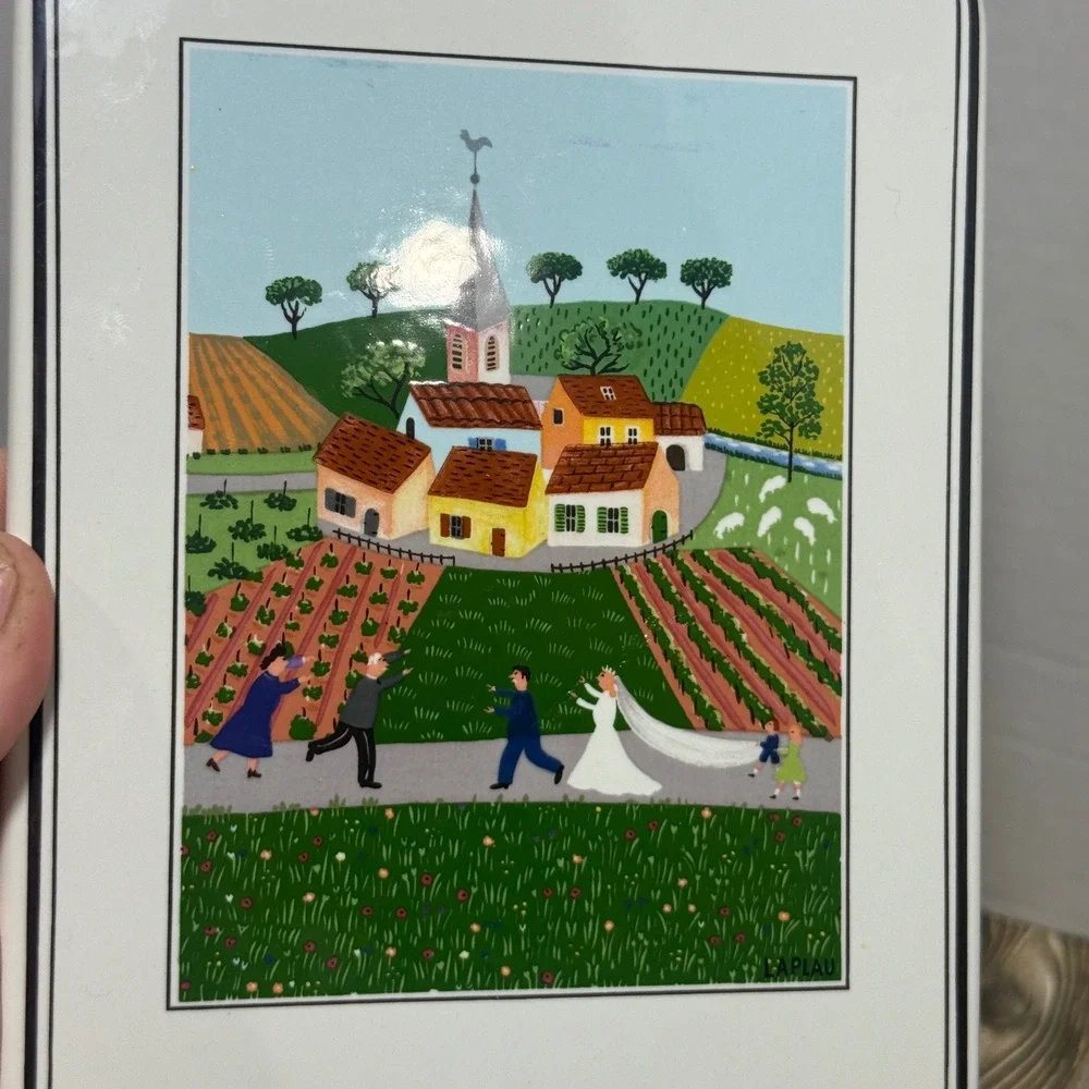 Villeroy & Boch Design Naif Wedding Cutting Board Porcelain Laplau Folk Art